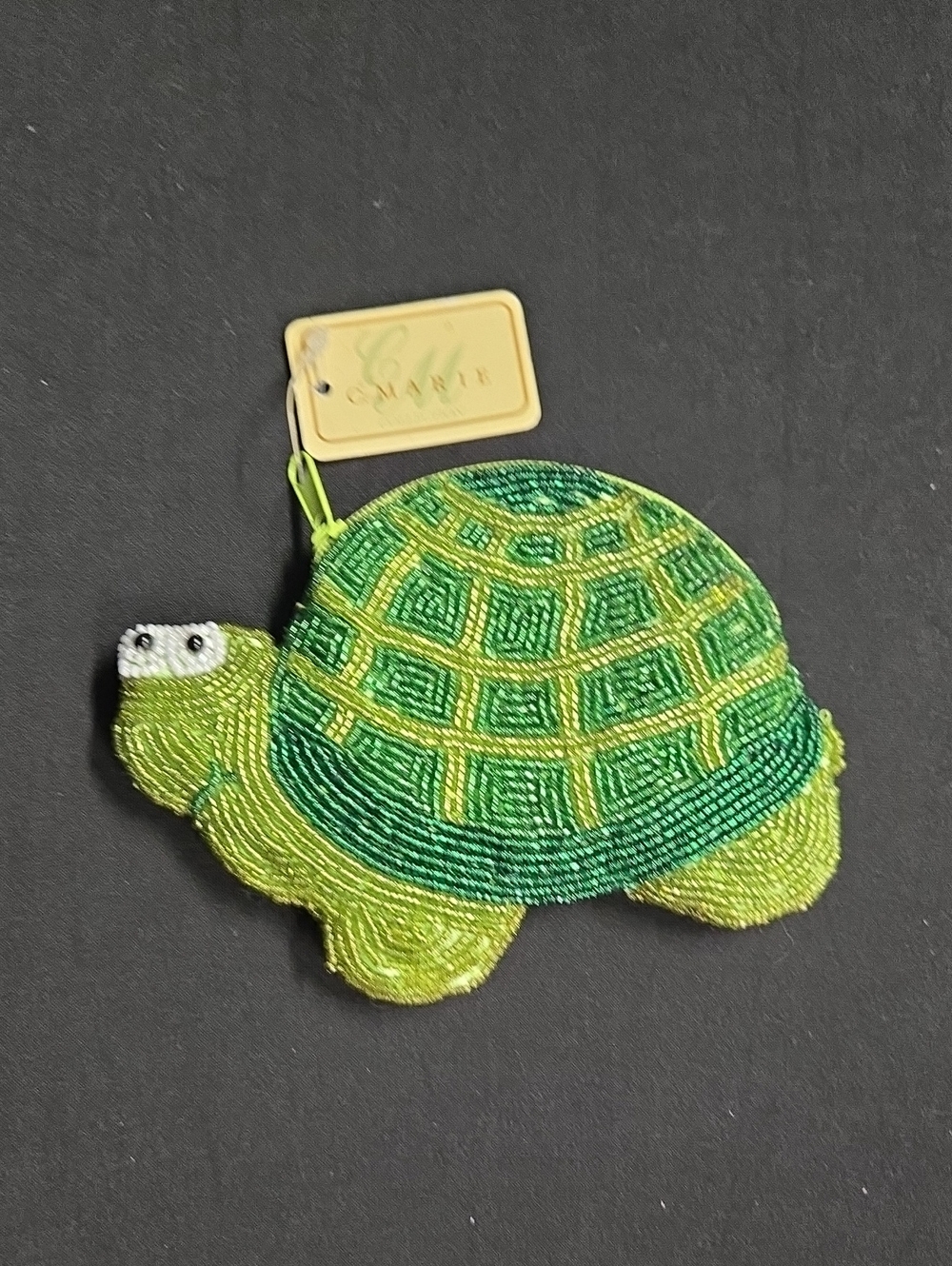 C. Marie Beaded Turtle Coin Purse NWT 5.75"x4.25"